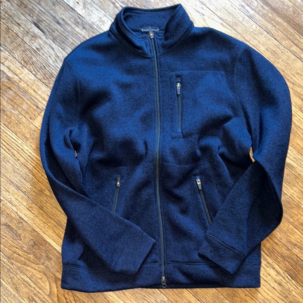 TAILOR VINTAGE NAVY FLEECE ZIP UP